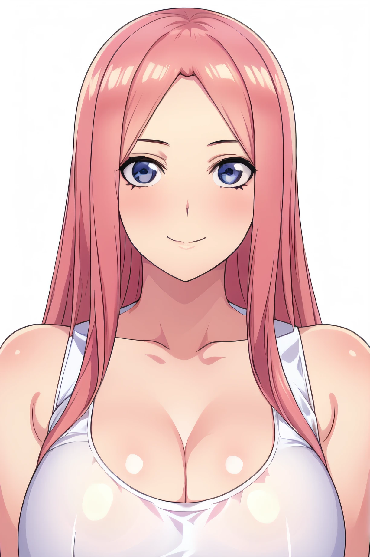 Simple Background,(White_Background:1.1),
dynamic pose,standing at attention,
white sports bra top, bare shoulders, collarbone, cleavage, panties, cameltoe,bare arms, navel,
<lora:Rena_5Toubun-KK77-V1:0.7>,Rena_5Toubun,
blue eyes, Pink hair,bangs,Long hair,Makeup, red lipstick, 
<lora:more_details:0.1>,<lora:NovelAI_YesMix5_KKStyle-KK77-Yes5-V1:0.3>,<lora:Oda_Non_Style2-KK77-Yes5-V1:0.3>,
1 girl, 20yo,Young female,Beautiful long legs,Beautiful body,
Beautiful Nose,Beautiful character design, perfect eyes, perfect face,expressive eyes,perfect balance,
looking at viewer,(Focus on her face),closed mouth, (innocent_big_eyes:1.0),(Light_Smile:0.3),
official art,extremely detailed CG unity 8k wallpaper, perfect lighting,Colorful, Bright_Front_face_Lighting,White skin,
(masterpiece:1.0),(best_quality:1.0), ultra high res,4K,ultra-detailed,
photography, 8K, HDR, highres, absurdres:1.2, Kodak portra 400, film grain, blurry background, bokeh:1.2, lens flare, (vibrant_color:1.2),professional photograph,
(Beautiful,large_Breasts:1.4), (beautiful_face:1.5),(narrow_waist),