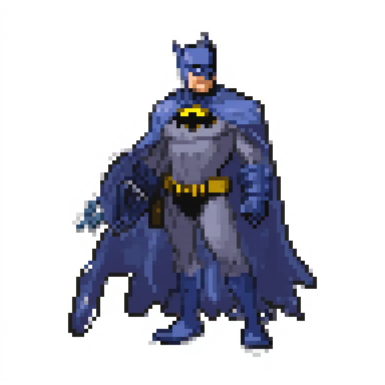 a pixel image of batman <lora:pktrainer_F1-v1-0:0.6>