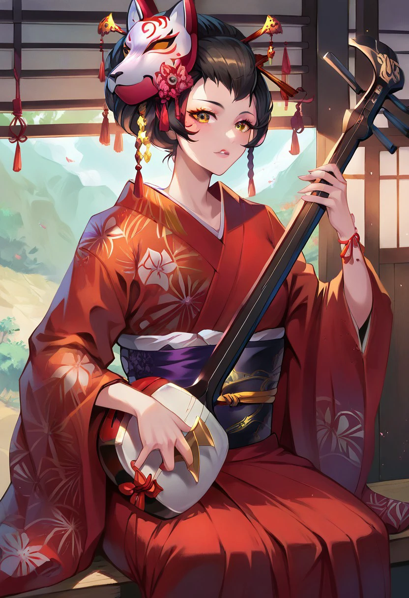 Shamisen (Japanese musical instrument) concept for Pony V1