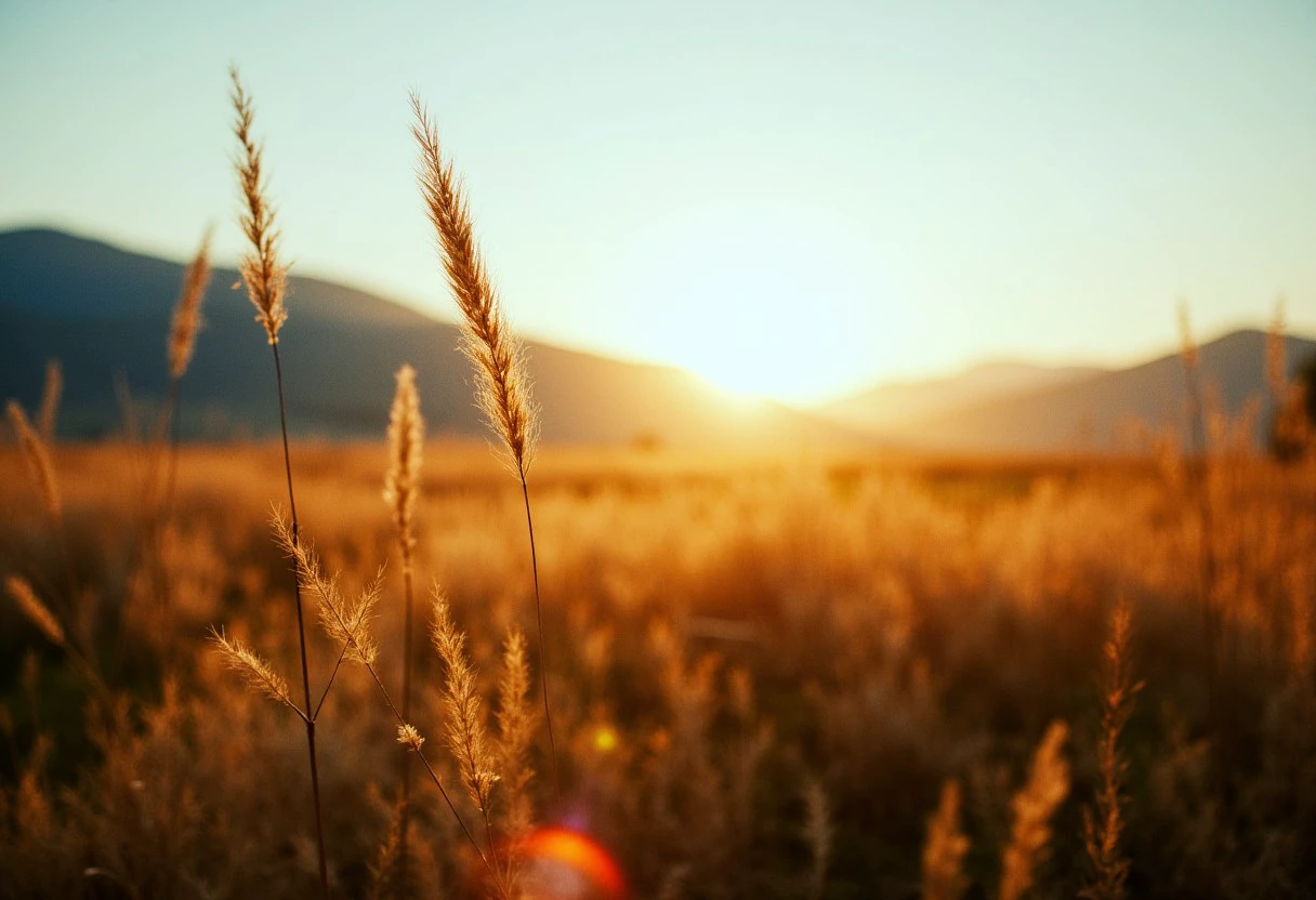 Montana Rangeland, up close on grass, summer sun, award-winning Nat-Geo photograph, masterpiece, dynamic play of light, high blacks, rich colors, 35mm photograph, Kodachrome