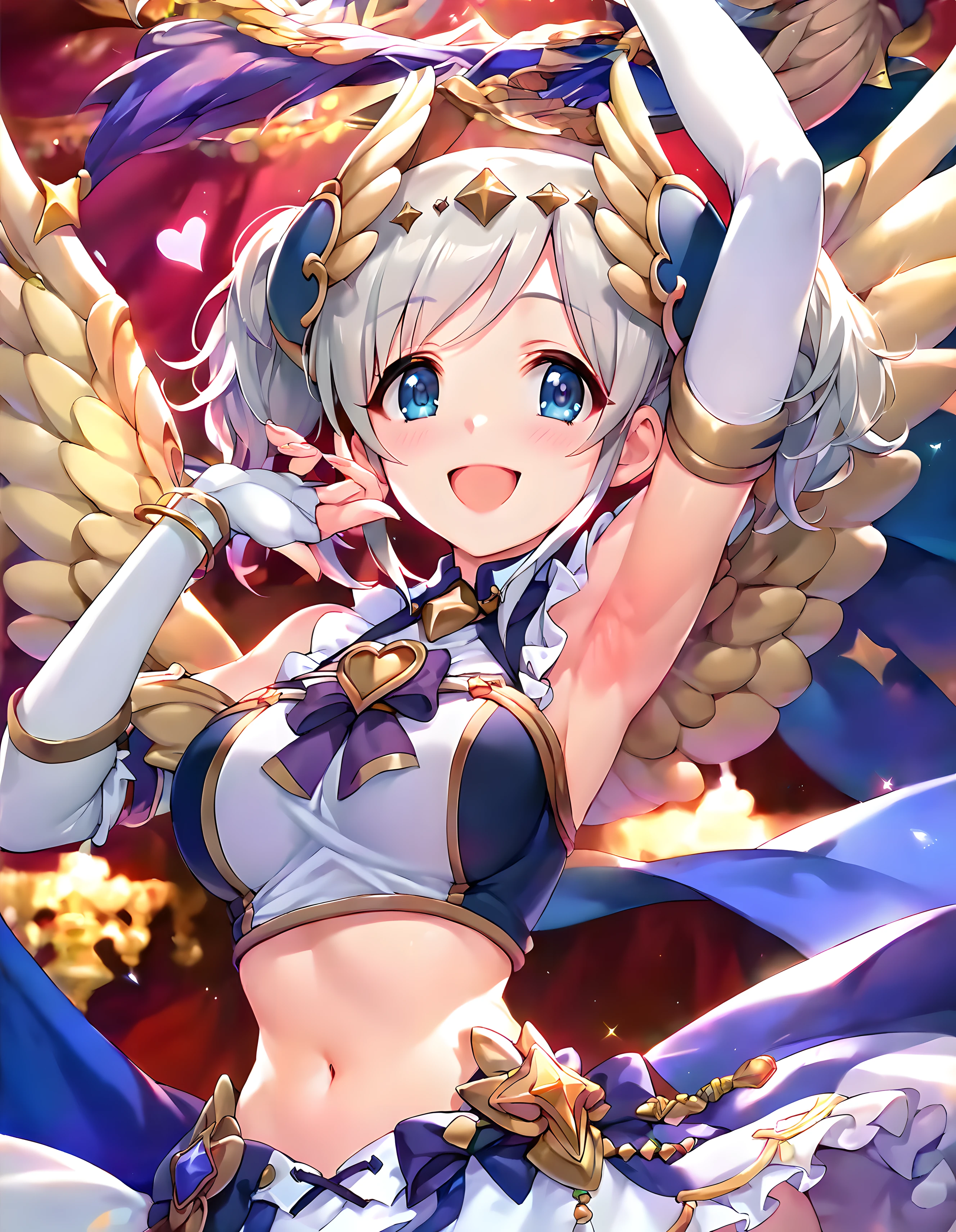 nsfw,show off your nipples,tobiichi origami angel,short hair,white hair,white skirt,fascinating thighs,Ahegao,simple background,Highest image quality,masterpiece