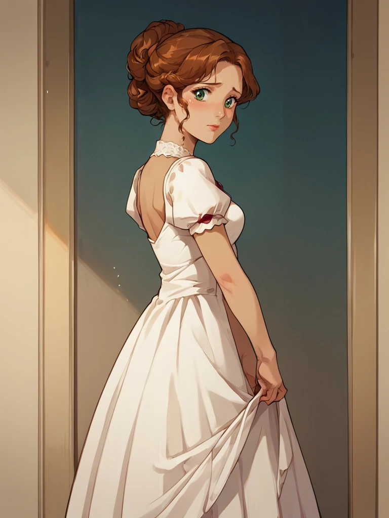 score_9, score_8_up, score_7_up, score_6_up, score_5_up, score_4_up, source_anime BREAK
<lora:Moalla:1>, pretty cute pink and white princess dress, updo, ballroom, lifting skirt, embarrassed, shy,âââ