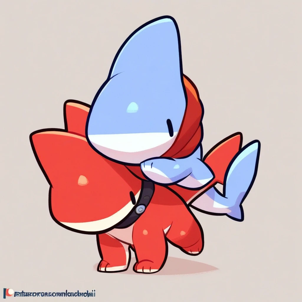 score_9_up, score_8_up, score_7_up, chibi, shark, chbi chark, red body