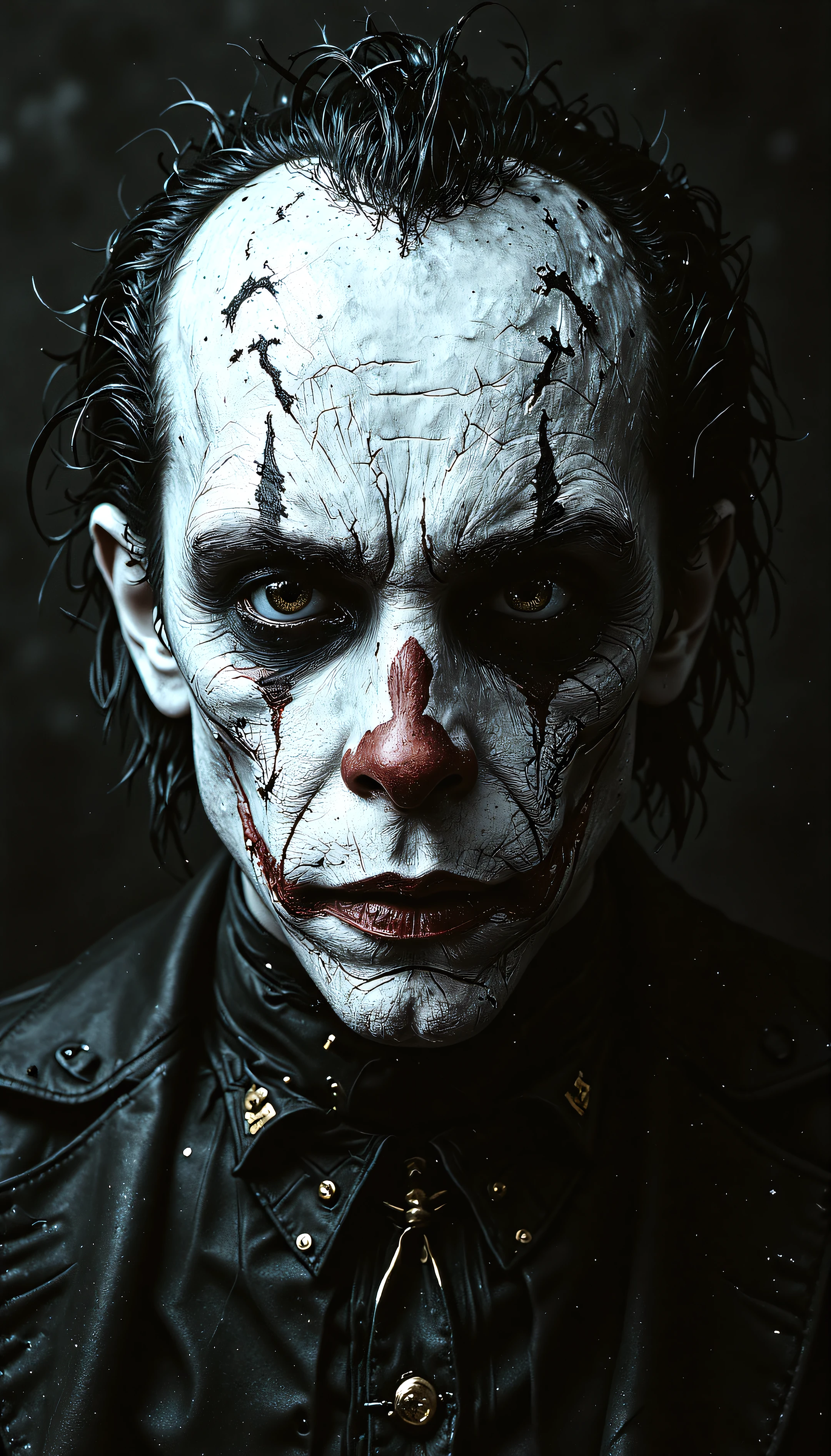 evil clown, portrait, devast8