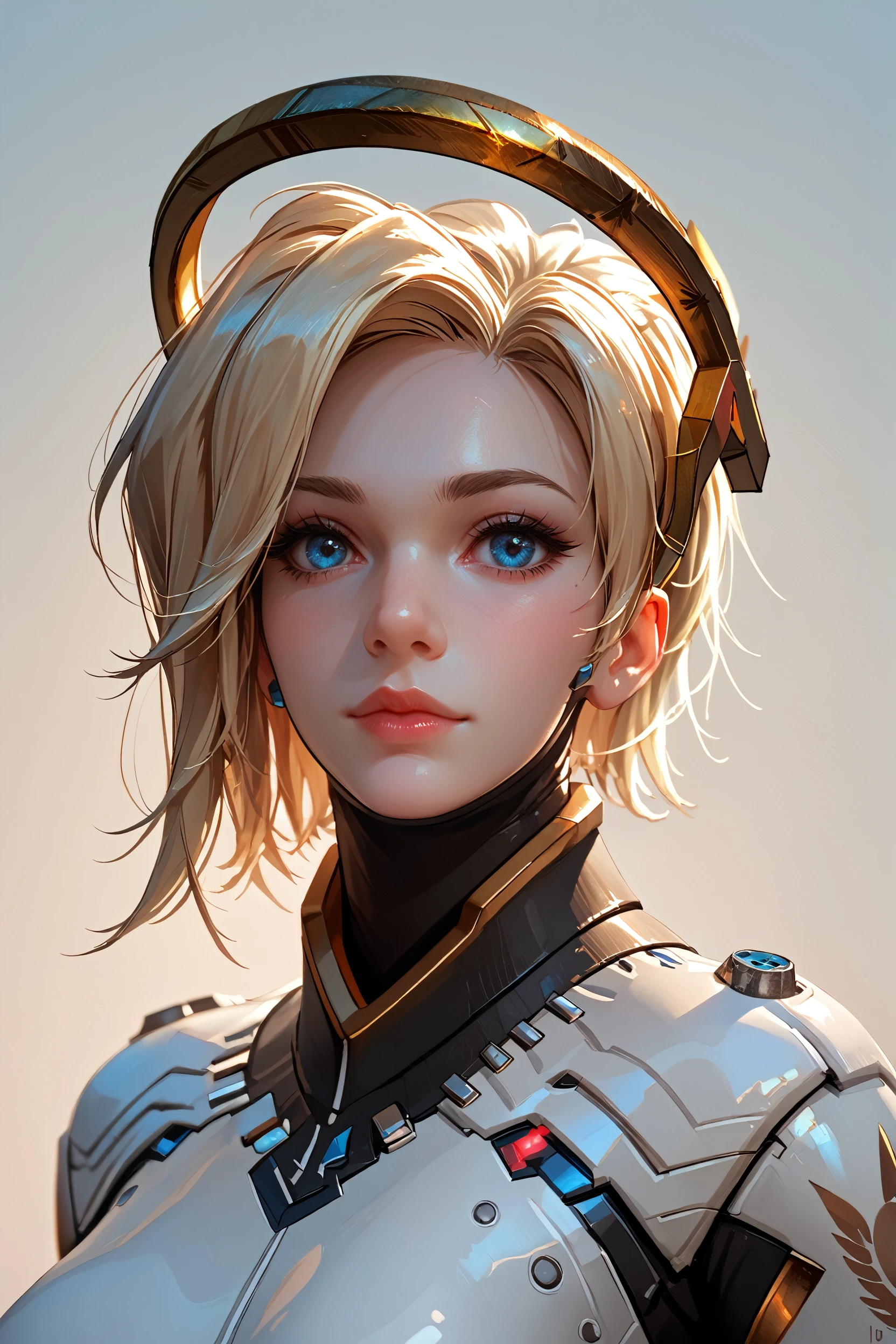 score_9, score_8_up, score_7_up
<lora:OMercy:1.0>
OMercy, 1girl, blonde hair, blue eyes, mechanical halo, looking at viewer, simple background, portrait