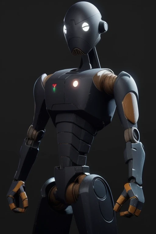 simple black background, bx commando droid, tropical honeyplanet