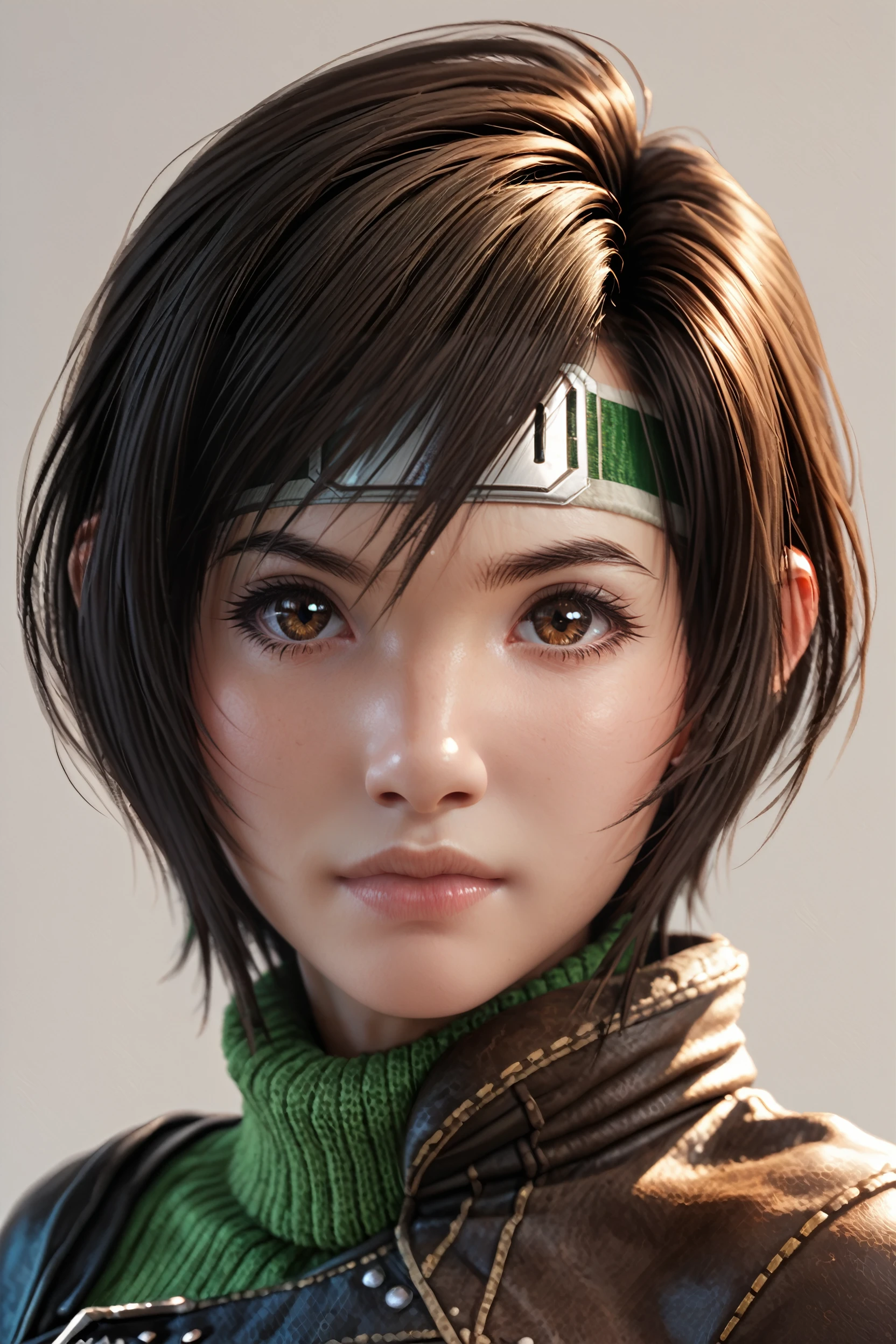 score_9, score_8_up, score_7_up, score_6_up
<lora:FFYuffie:1.0>
FFYuffie, 1girl, brown hair, short hair, brown eyes, looking at viewer, simple background, portrait