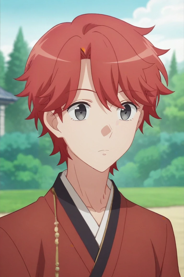 score_9, score_8_up, score_7_up, , rating_safe, intricate details, anime screencap, , , , depth of field, 1boy, solo, male focus, <lora:sirius_dieke_pony:0.82>, sirius_dieke, red hair, grey eyes, short hair, , japanese costume, <lora:sdxl_lightning_8step_lora:1>