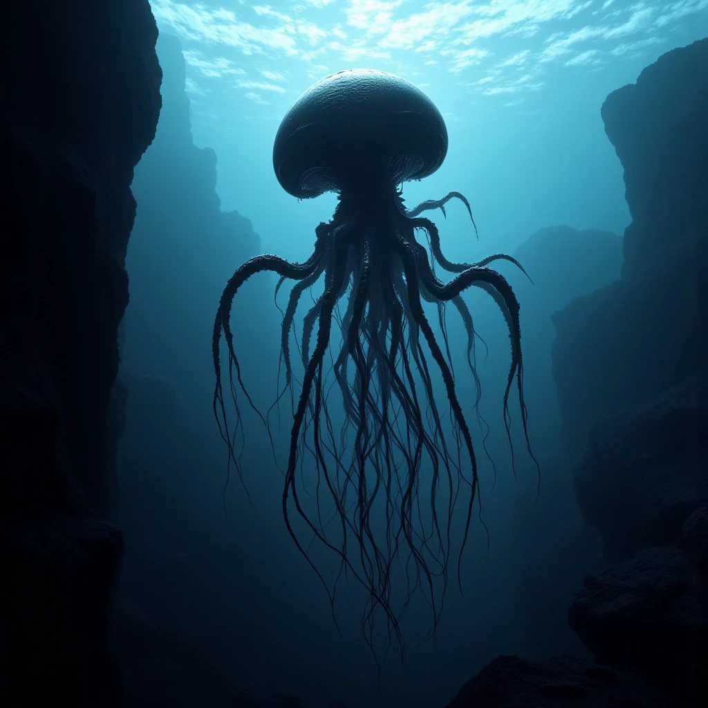 nv_xenodna, a huge jellyfish in the depth of the ocean