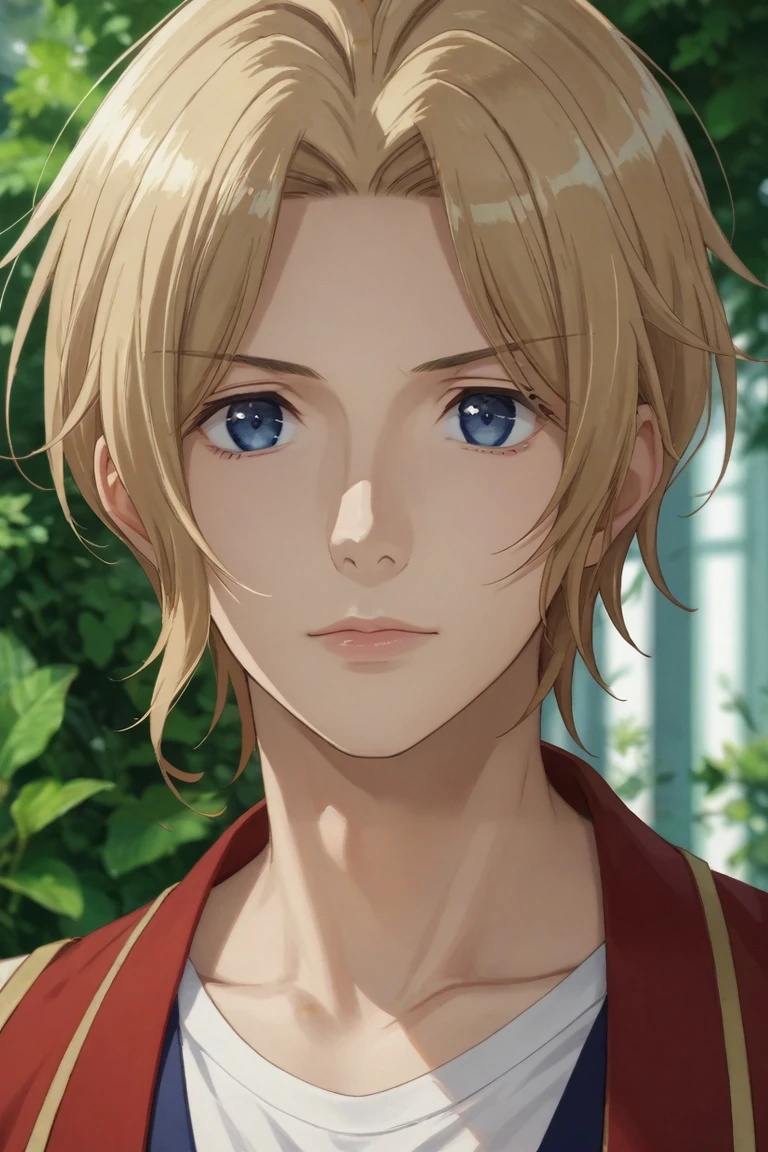 score_9, score_8_up, score_7_up, source_anime, rating_safe, , semi-realistic, looking at viewer, depth of field, 1boy, solo, male focus, <lora:keith_claes_pony:0.8>, keith_claes, blonde hair, blue eyes, short hair, bangs, , , <lora:sdxl_lightning_8step_lora:1>