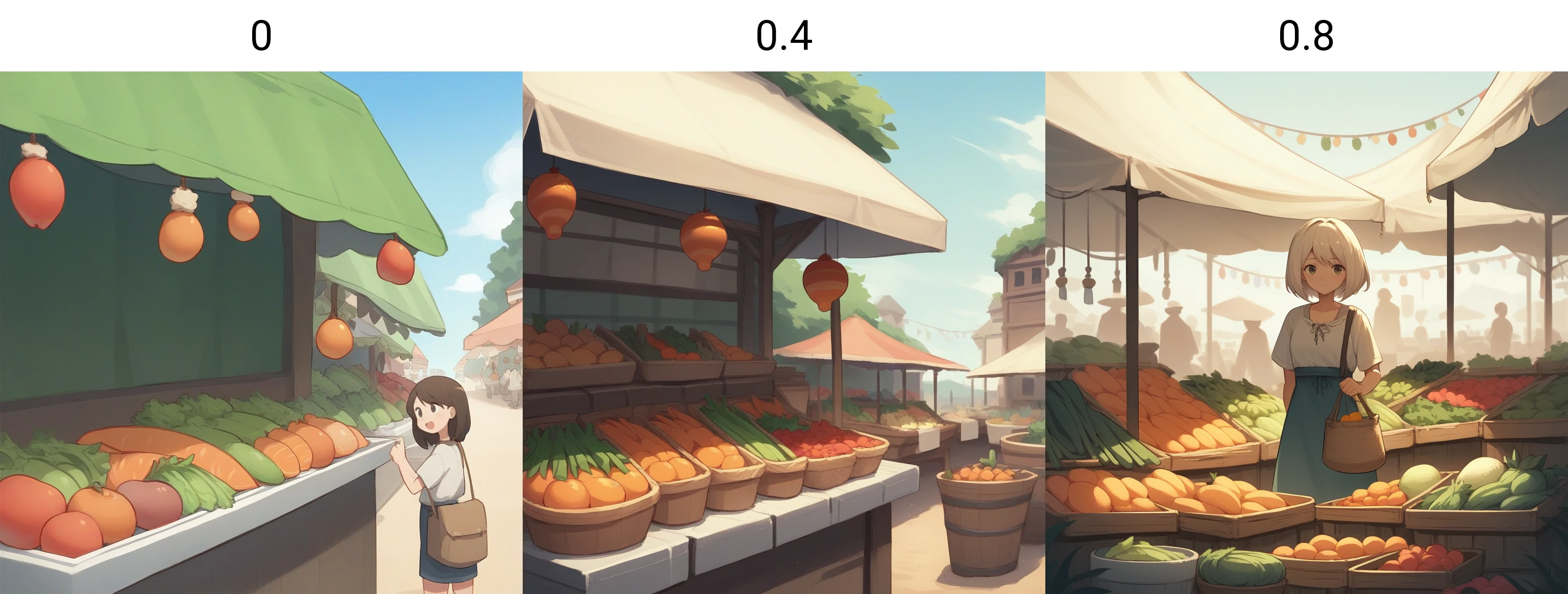 score_9, score_8_up, score_7_up, score_6_up, score_5_up, score_4_up, zPDXL2,source_anime,rating_questionable,cowboy shot,1girl, <lora:Produce_Market:0> m4rket, outdoors, day, fruit, vegetable, market stalls