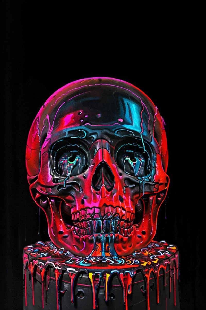 Score_9, score_8_up, score_7_up, best quality, highly detailed, colorful,   skull. dripping, dripping paint, evil,
cyberpunk, astronaut, metal,
dark red neon background, red backlighting, low light, red lighting,  red neon shadow, dramatic lighting, extreme dark theme, 
 