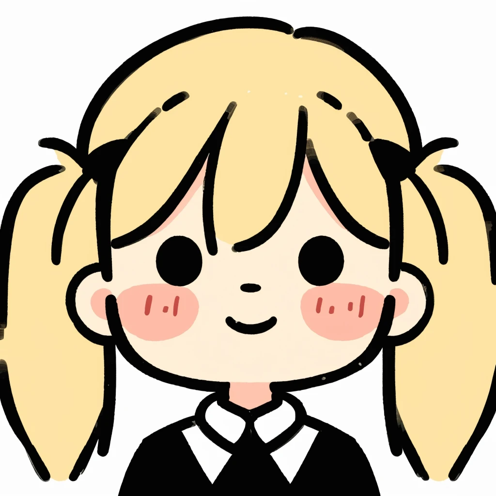 masterpiece, best quality, <lora:qj-chibi:1>,chibi,1girl,solo,smile,blush,face,close-up,blonde hair,twintails, ,
white background, simple background,