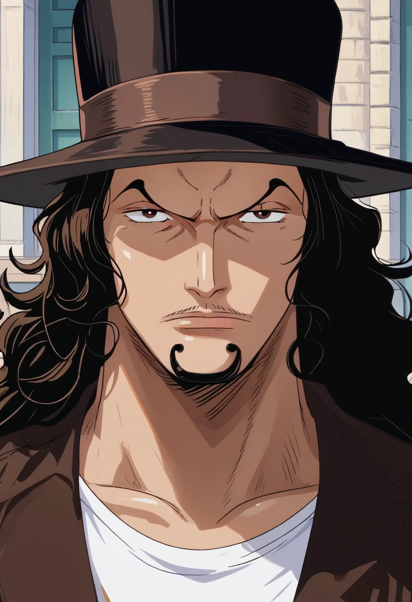 score_9, score_8_up, score_7_up, source_anime, rating_safe, Lucci, black_Lucci_long hair, black_Lucci_goatee, male focus, anime screencap,