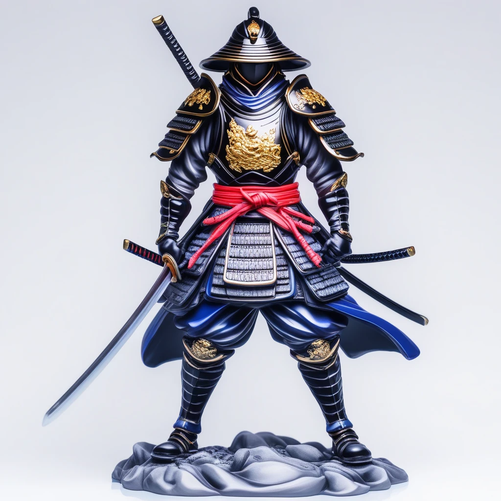 ArsFigurine, Vinyl statue, Samurai warrior in full armor, sword drawn