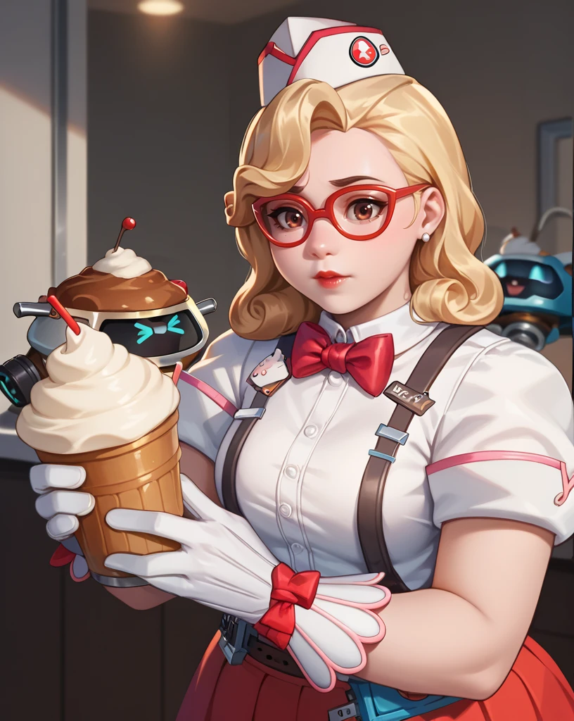 score_9, score_8_up, score_7_up, 1girl, sprinkles mei, mei (overwatch), white gloves  <lora:Sprinkles mei:1> serving icecream