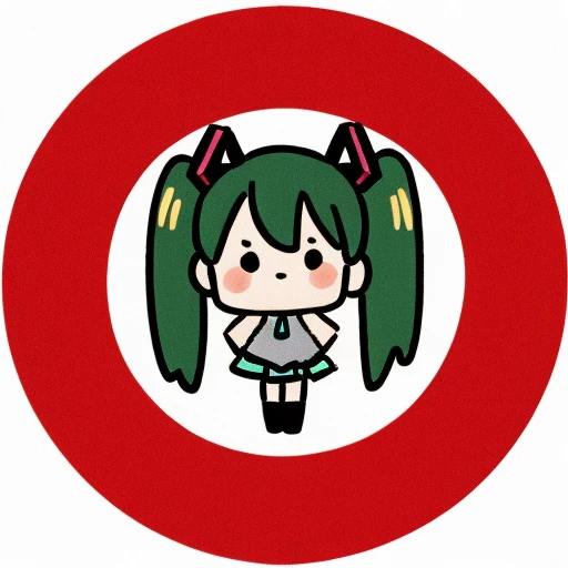 masterpiece, best quality, <lora:qj-chibi:1>,(chibi:1.2),1girl, 
green hair,hatsune miku, twintails, long hair,headgear, 
white background, simple background,