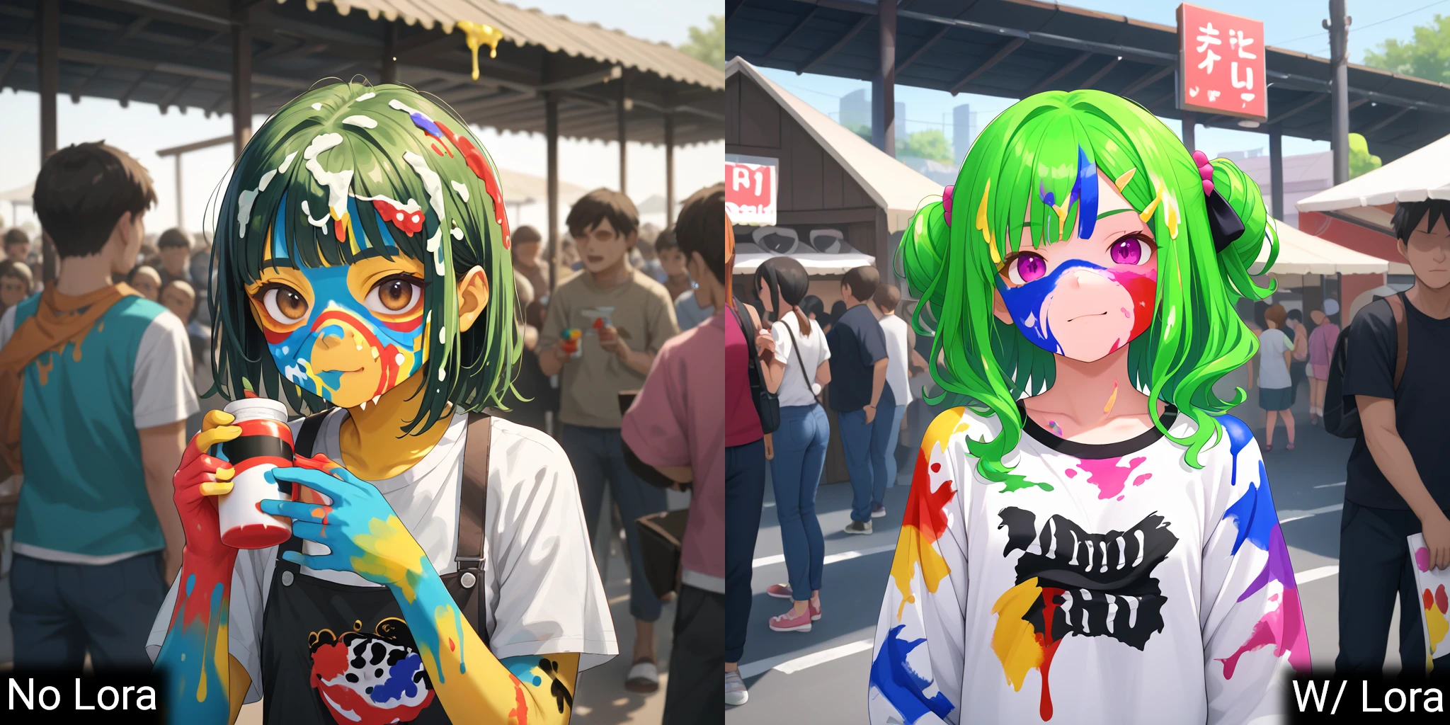 score_8_up,rating_safe,little girl covered in paint in art crowded class,paint on face,paint on body,paint on hair,<paint-000003.safetensors:0.9>