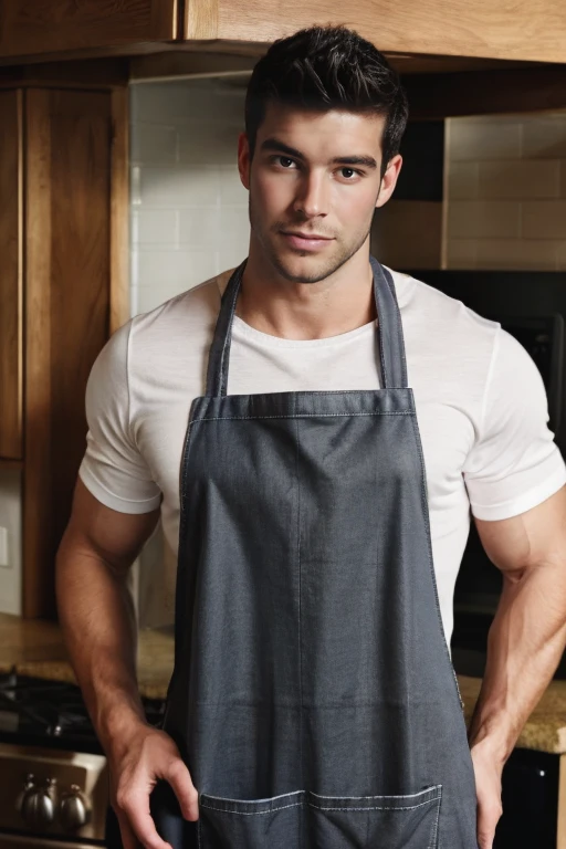 portrait, photograph of guy, upper body High resolution handsome guy, highly detailed, wearing apron in kitchen, cooking, (look at viewer) detailed eyes, <lora:add_detail:0.5>  <lora:bernardovelasco:0.8> bernardovelasco, (best quality:1.3)