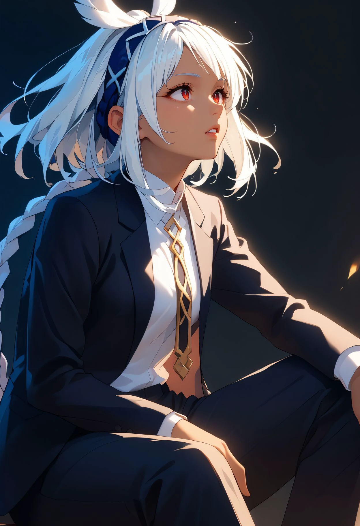 score_9, score_8_up, score_7_up, score_6_up, source_anime, masterpiece, newest,
Highly detailed, 1girl, skinny, slender, innocent, sitting, arms at sides, long hair, pantyhose, no shoes, colorful hair, multicolored hair,