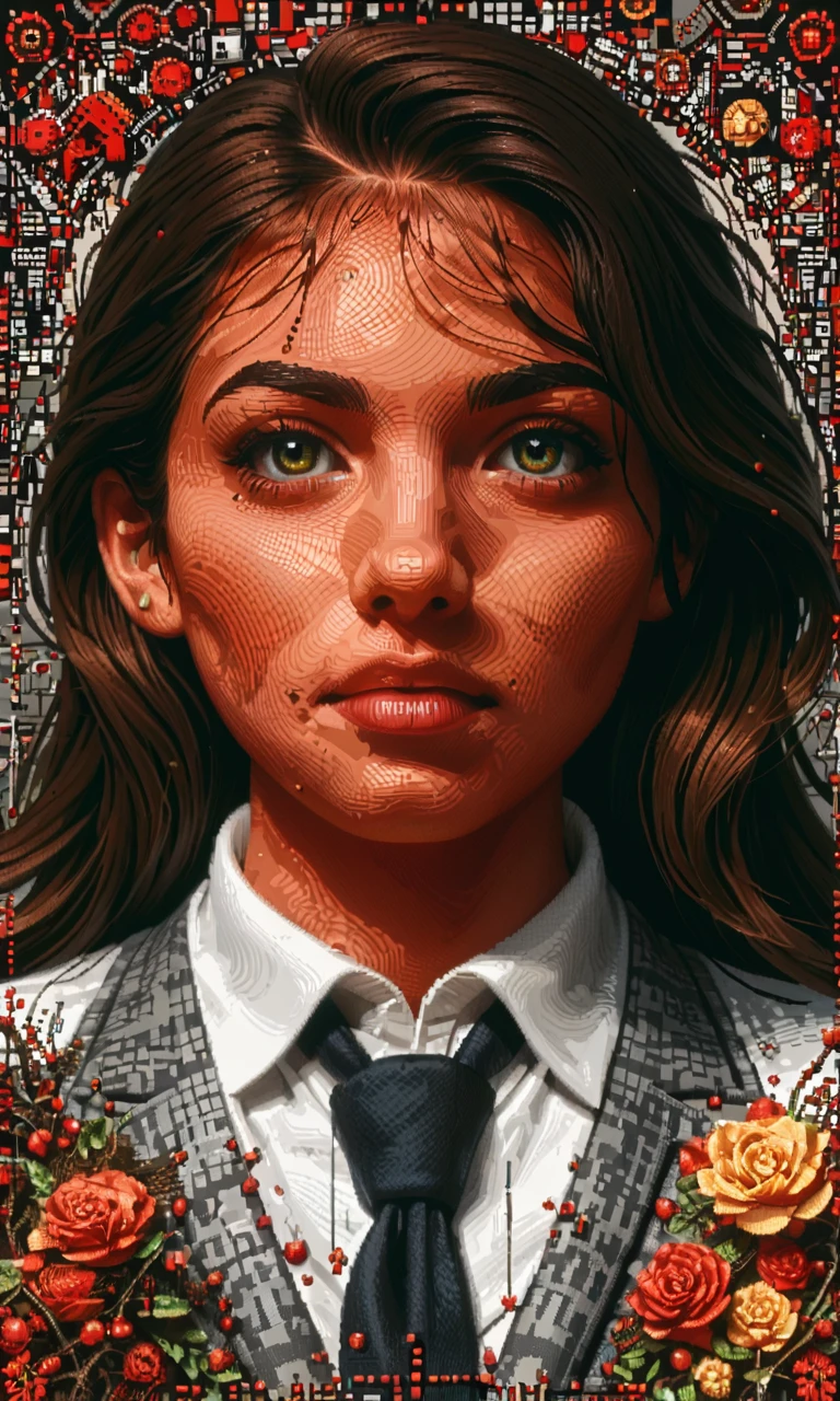 A cartoon version of The Office characters in a day at the office + window view with blood splatters, dark environment flashing light --auto --s2