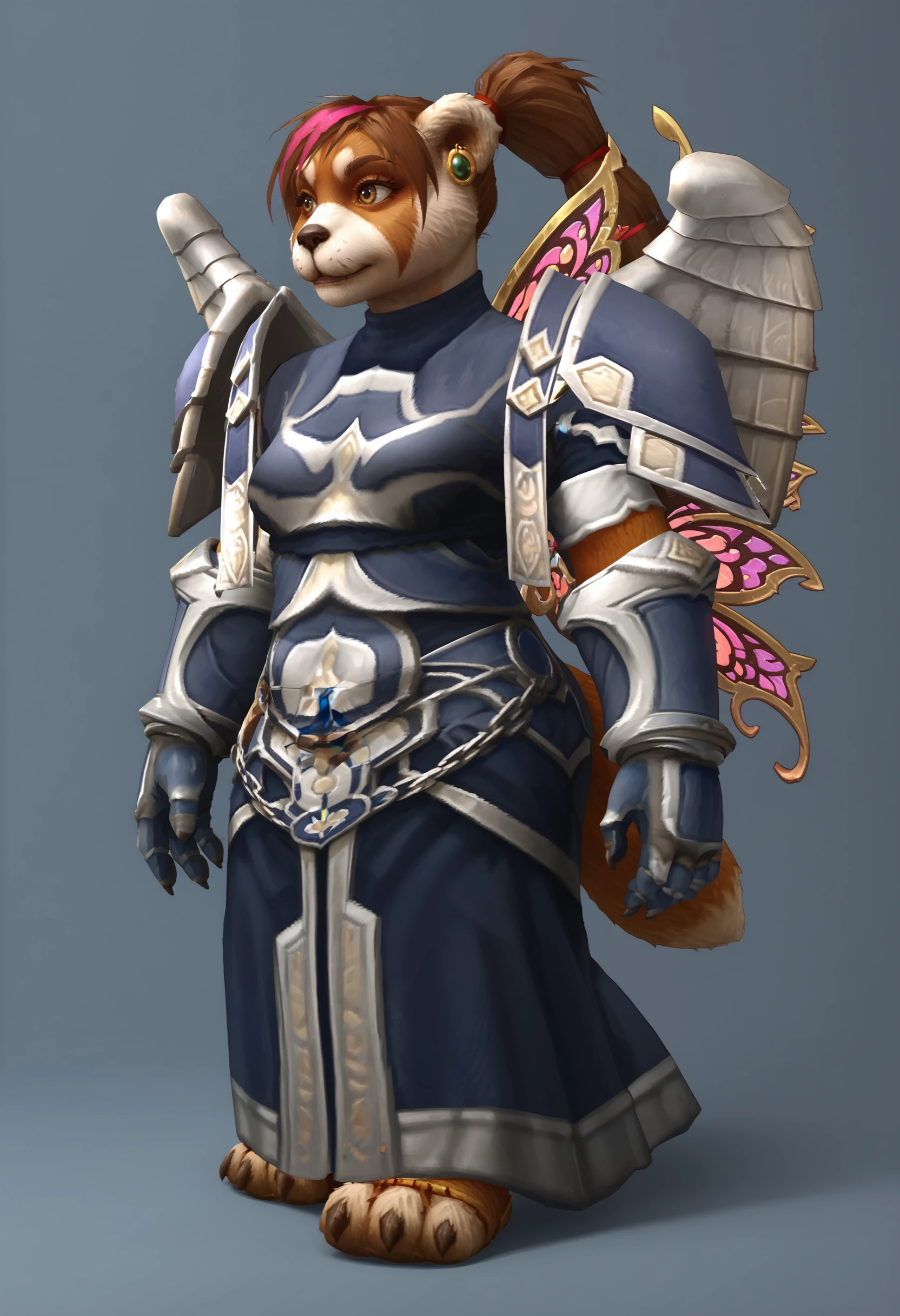 Pandaren Priest (Merciless Gladiator Satin Armor) - World of Warcraft [SDXL Pony]
