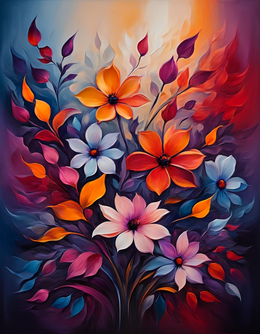 novuschroma82 style abstract florals  painting <lora:novuschroma82 style:1>