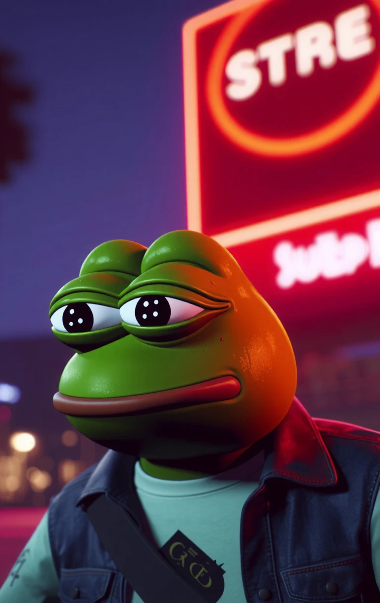 Pepe in a gtav screen shot