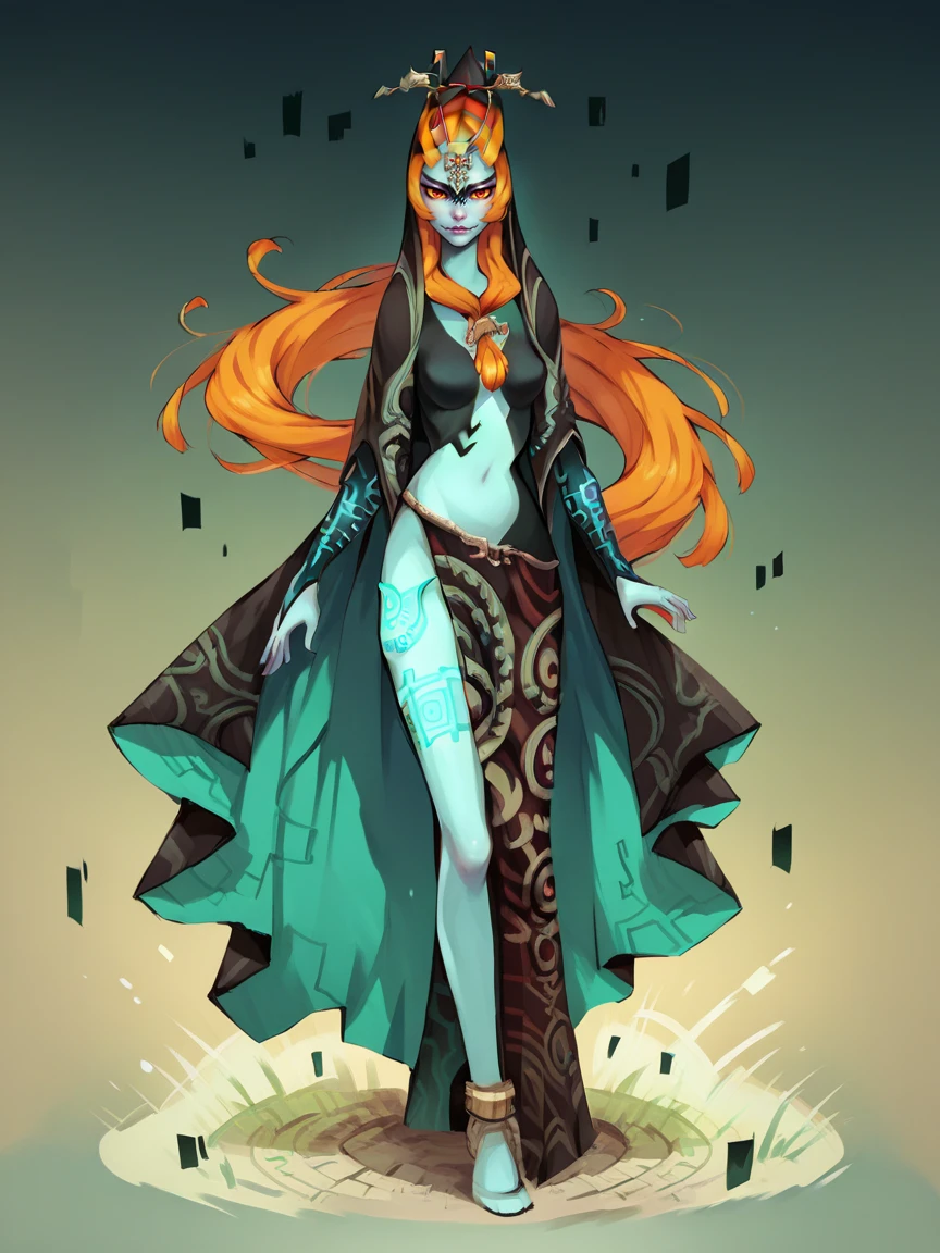 score_9, score_8_up, score_7_up, score_6_up, score_5_up,   <lora:midnaXLP:1> midna, 1girl, solo, orange hair, blue skin, front ponytail, red eyes, yellow sclera, full body,