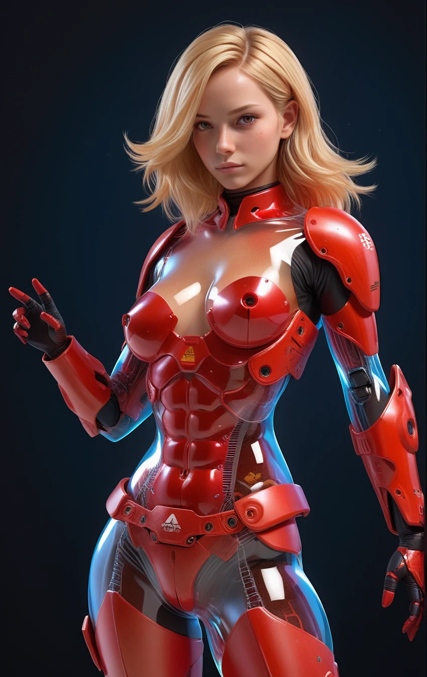 (in ARTIST style:1.4), (masterpiece:1.7),  RED, red cloud background,
((cute and sexy transparent blonde girl facing viewer, (sexy pose:2), (from above:2), perfect red transparent body, science fiction, transparent red armour, transparent red skin texture,  red cloud background),
(full transparent red body:2), transparent:2, (Transparent red Texture:2), red cloud background),
(masterpiece:1.8), (highest detailed:1.8), (angle:1.8), perfectly lighted, (contrast), (saturated), (((sharp focus))),
(hyperdetailed:1.3), (intricate details:1.2), (Refined details:1.3), (best quality:1.5), highly detailed textures, vibrant colors,
<lora:add-detail-xl:1> (ultra sharp focus:1.8), (thin lines:1.8), (best quality:1.8),
<lora:Someplastic:1>,