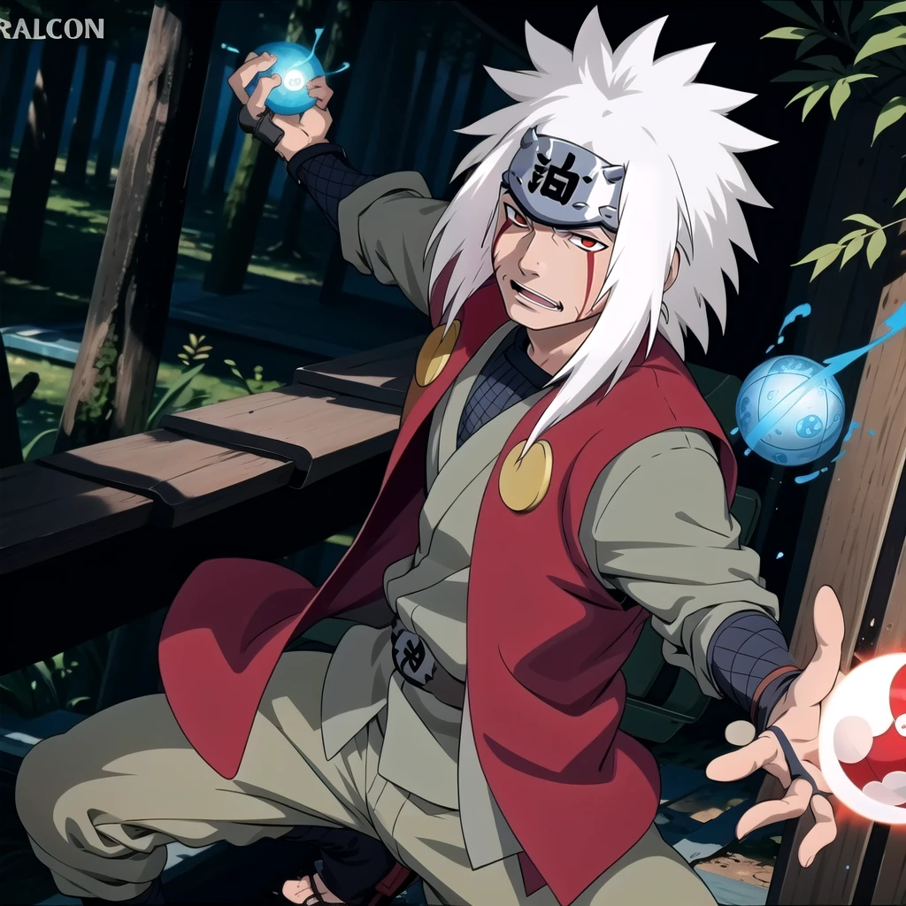 jiraiya, 1man,   <lora:Jiraiya_512x512-000009_v4:0.7>, rasengan