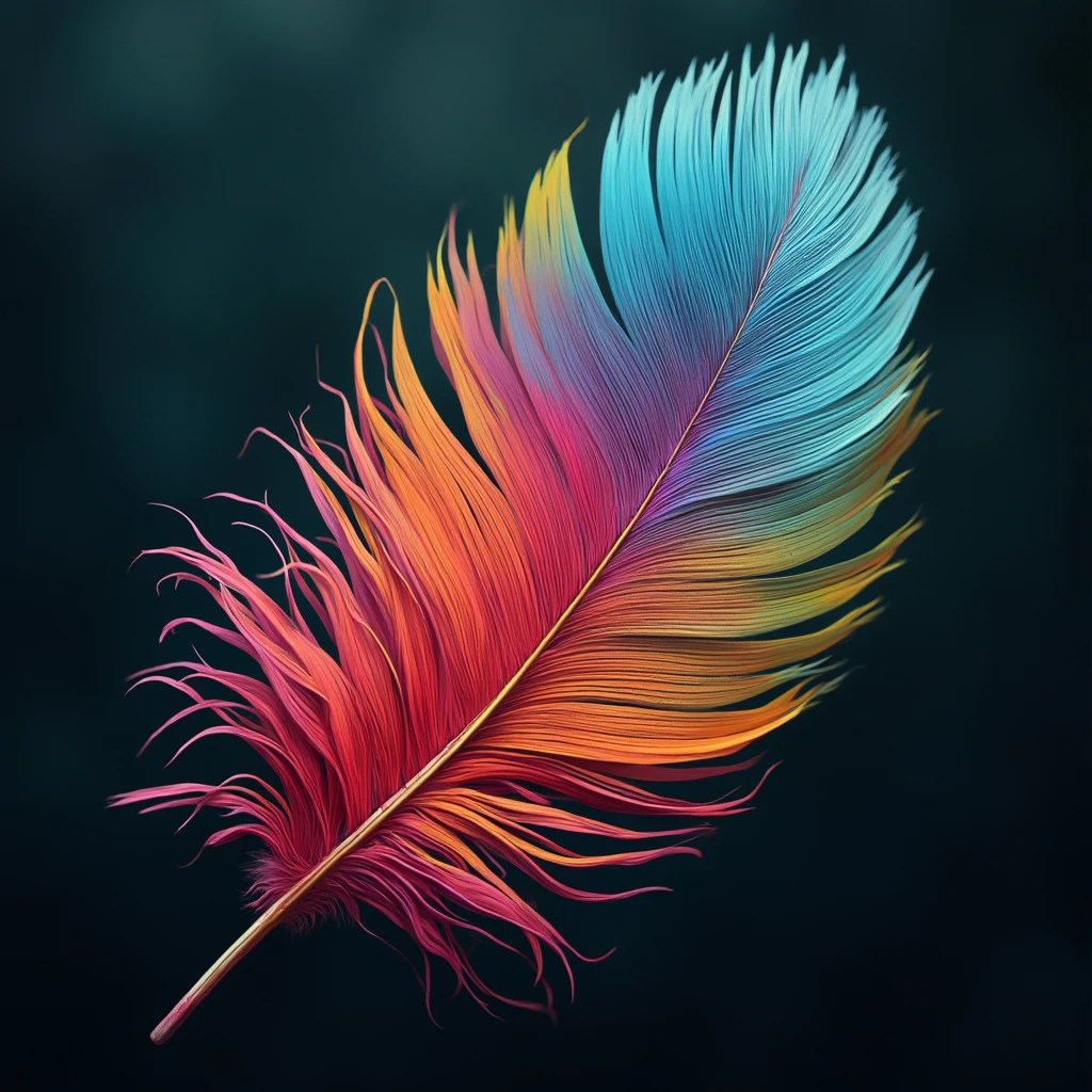 multy colored feathers