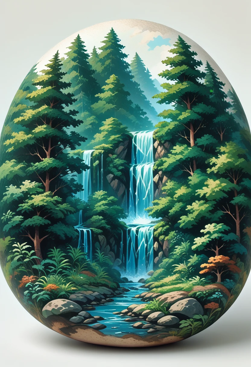 score_9, score_8_up, score_7_up, source_anime, 
<lora:wrenchPebblePainting:1>, wrnchpblpnt, pebble, white background, solo, tree, nature, waterfall,