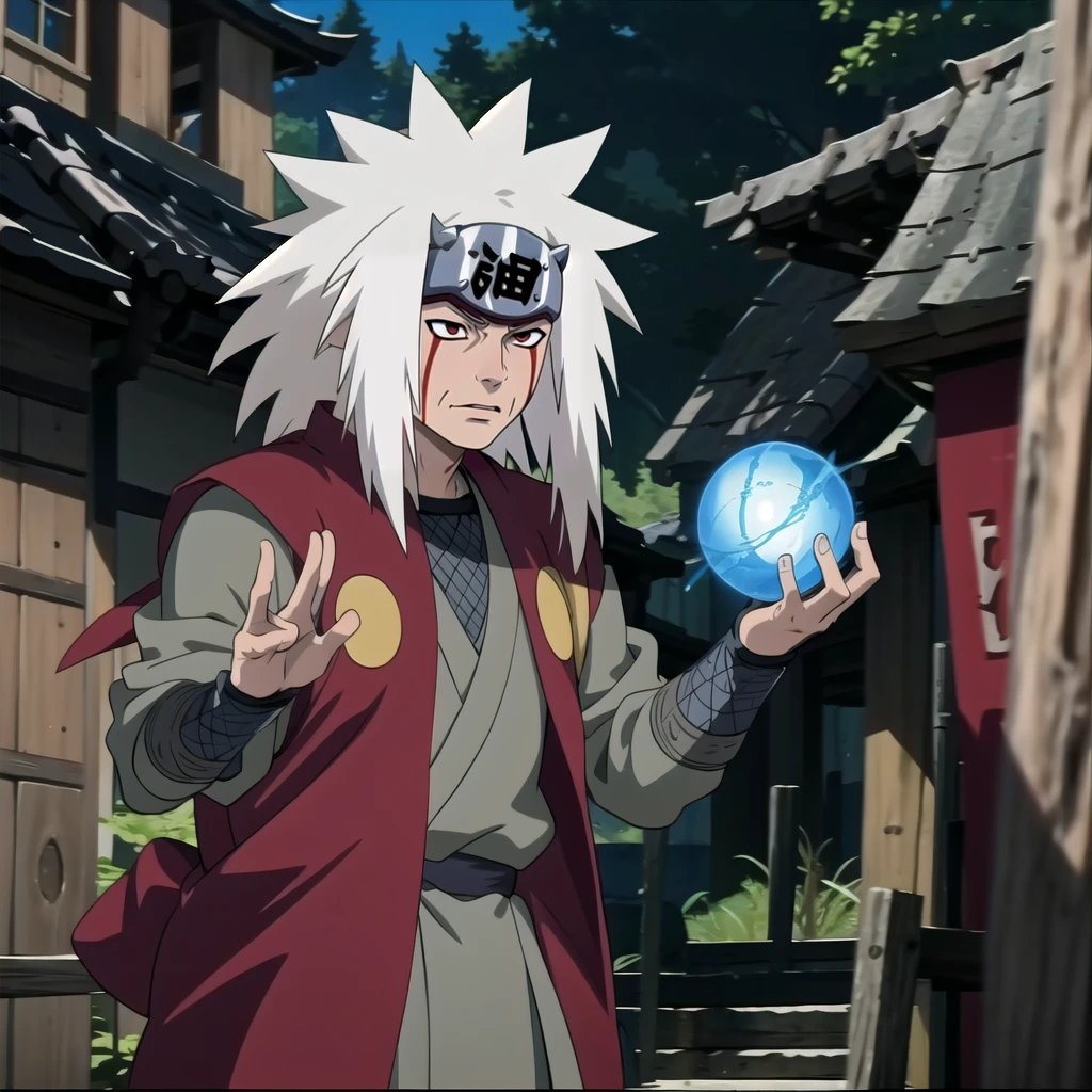 jiraiya, 1man,   <lora:Jiraiya_512x512-000009_v4:0.7>, rasengan