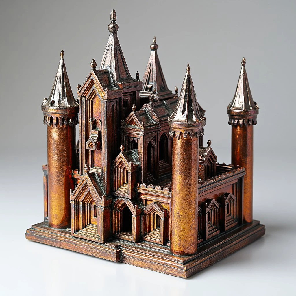 A castle made of bismuth crystal