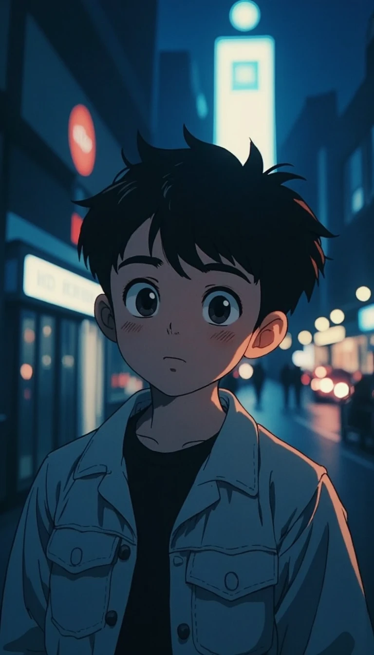 A boy in the night