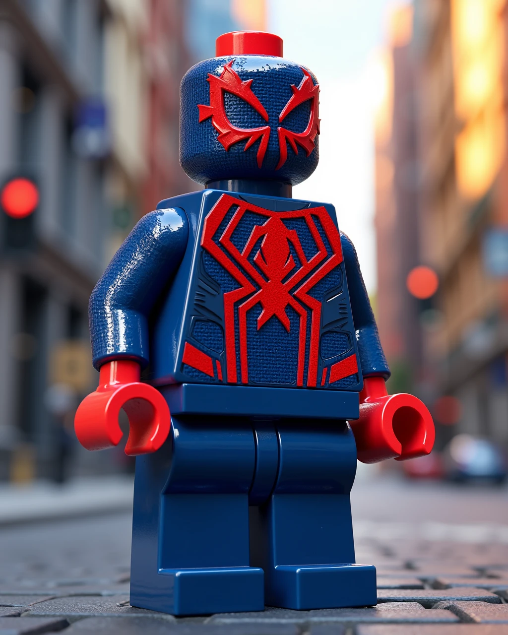 aiai-SM2099 Spider-Man 20999 lego figure in Lego city setting