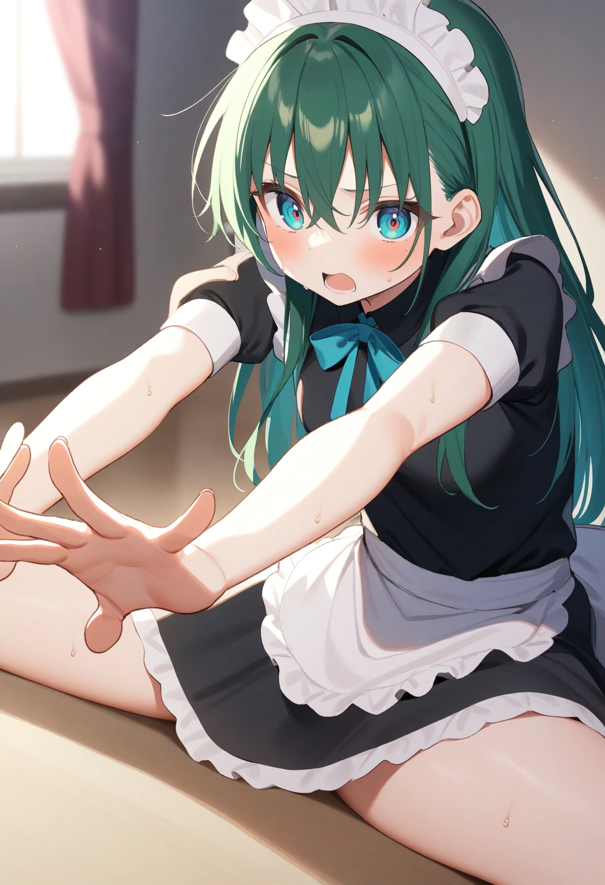 (masterpiece, best quality:1.2),hatsune miku, solo,(1 female,Nun),(Bound by ropes:1.7)(Hanged in mid air by ropes),sweating skin,(Open pose:1.7),(Ahegao:1.4),(In the prison:1.7)