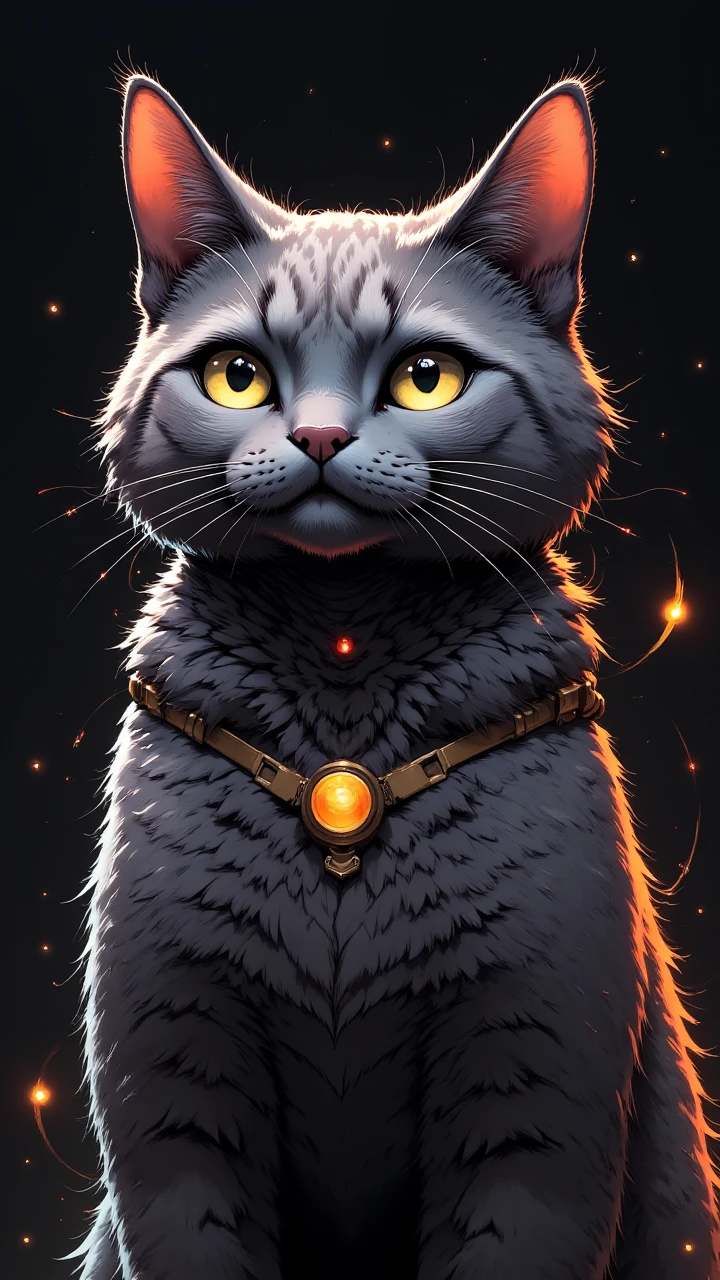 futurism, British Shorthair Cat, from the year 3000, sci-fi influence, prominent technology, inspiration from space themes, sleek, sci fi, clean, digital art, aidmaponystyle