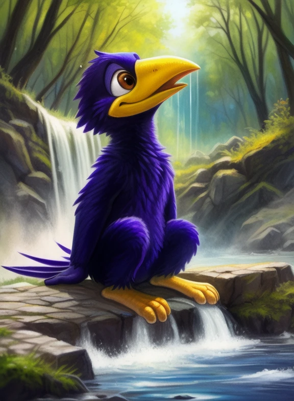 <lora:RudiRudTrudYif:0.8> RudiRudTrud, raven, bird, dark blue feathers, orange paws, dark brown eyes, beak, ( chibi, baby, nude, naced, )
[  (nature), forest, day, clouds, waterfall,  smile,]   ((cowgirl position,))
(beautiful, aesthetic, perfect, delicate, intricate, saturated colors), masterpiece, digital drawing, best quality,
[by kenket|by totesfleisch8], by thebigslick:by silverfox5213:0.8], [by syuro, by paloma-paloma::0.2, (Tricksta, TotesFleisch8)