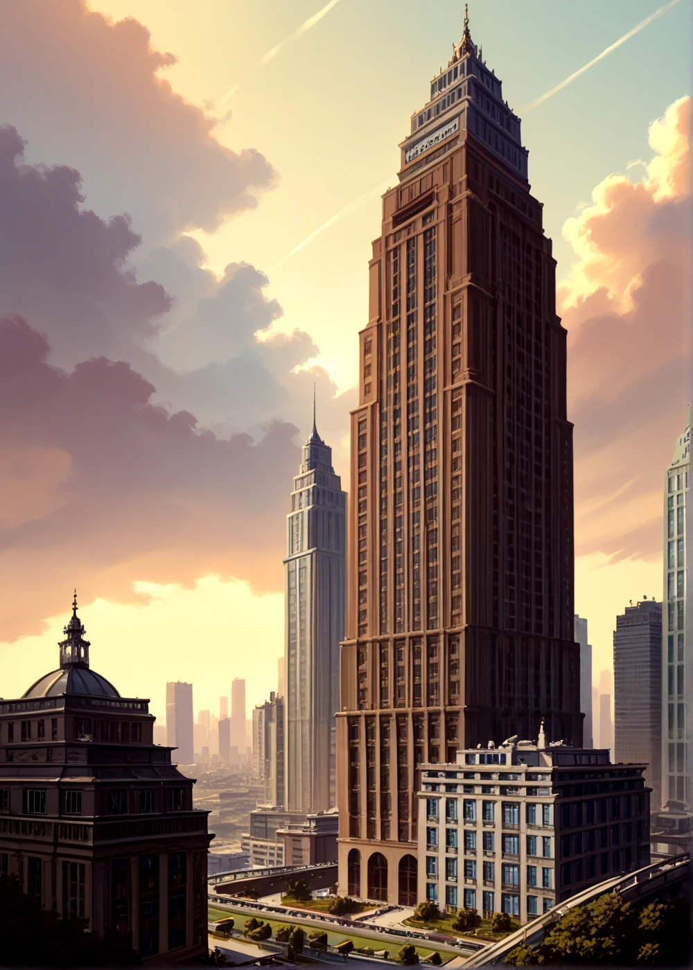 score_9, score_8_up, score_7_up,
<lora:Art_Deco_(Architecture)_(Pony)_(AD):1> Art Deco, scenery, architecture, monumental architecture,  building, city, cityscape, 
8K, In'ei, chiaroscuro, rim lighting, perfect depth of field shot, ray tracing, beautiful, subsurface scattering, idealized city, wide beautiful boulevards, busy city center, parks and manicured lawn areas, large parks, plazas, detailed fluffy anime clouds, skyscrapers, made out of limestone, art deco windows, photographic realism, art by Thomas Kinkade, soft lighting, soft shading,  
BREAK zPDXL, zPDXLxxx,     <lora:perfection style:1> <lora:sdxl_lightning_8step_lora:0.5> <lora:SDXLHighDetail_v5:1> <lora:RMSDXL_Creative:0.8> <lora:Pony_DetailV2.0:1> <lora:MeMaXL_V3:0.15> <lora:great_lighting:1>