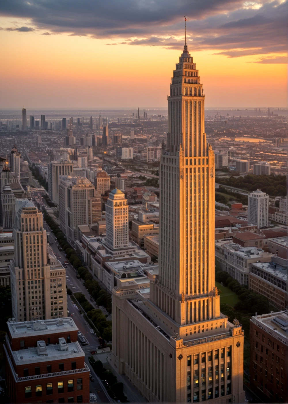 score_9, score_8_up, score_7_up,
<lora:Art_Deco_(Architecture)_(Pony)_(AD):1> Art Deco, scenery, architecture, monumental architecture,  building, city, cityscape, 
8K, In'ei, chiaroscuro, rim lighting, perfect depth of field shot, ray tracing, beautiful, subsurface scattering, idealized city, wide beautiful boulevards, busy city center, parks and manicured lawn areas, large parks, plazas, detailed fluffy anime clouds, skyscrapers, made out of limestone, art deco windows, photographic realism, art by Thomas Kinkade, soft lighting, soft shading,  
BREAK zPDXL, zPDXLxxx,     <lora:perfection style:1> <lora:sdxl_lightning_8step_lora:0.5> <lora:SDXLHighDetail_v5:1> <lora:RMSDXL_Creative:0.8> <lora:Pony_DetailV2.0:1> <lora:MeMaXL_V3:0.15> <lora:great_lighting:1>