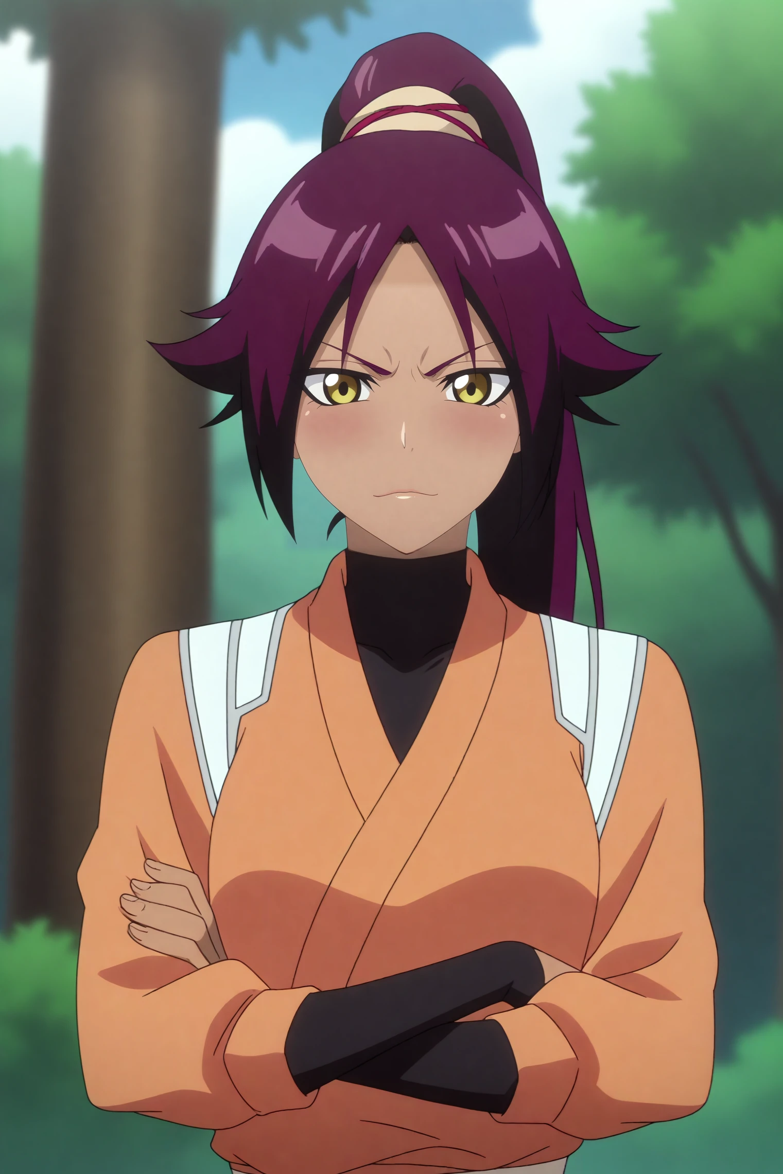 yoruichi shihouin <lora:Yoruichi_Shihouin:0.8> 