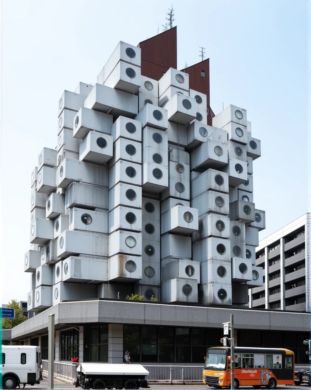 a photo of the Nakagin Capsule Tower <lora:ts_f1d_nakagincapsuletower_v5_4000:1>