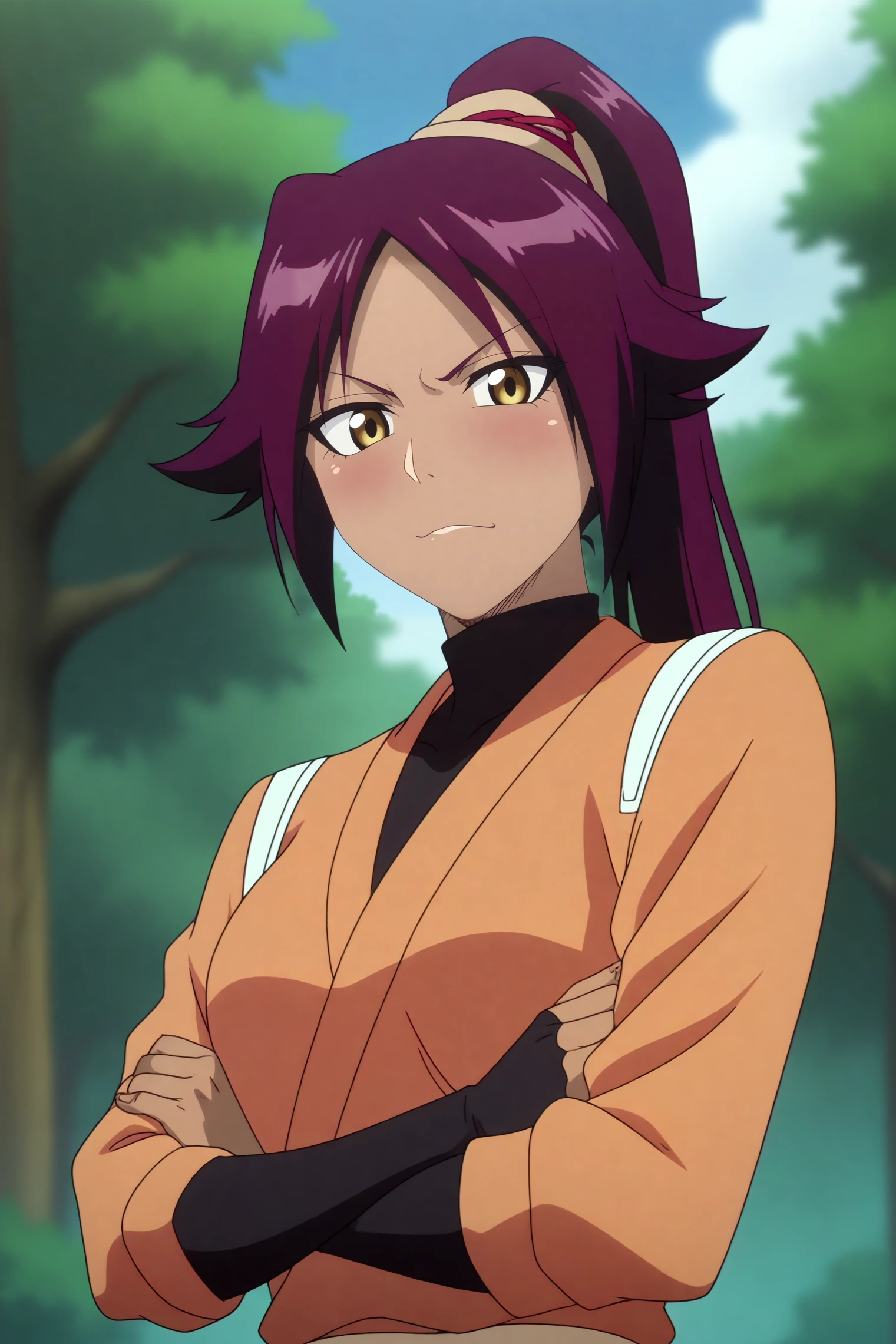 yoruichi shihouin <lora:Yoruichi_Shihouin:0.8> 