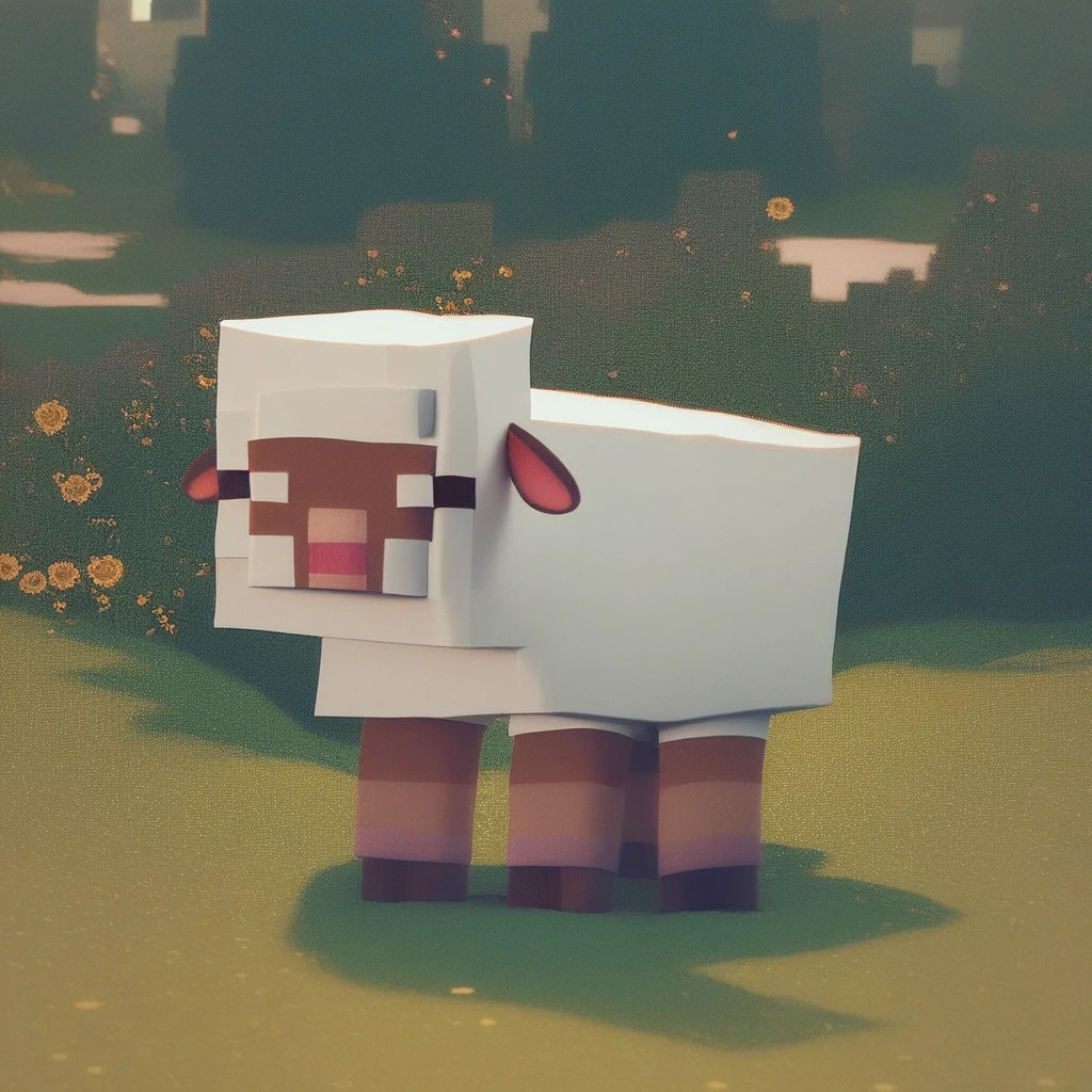 score_9_up, score_8_up, score_7_up, source_furry, minecraft sheep, sheep, park