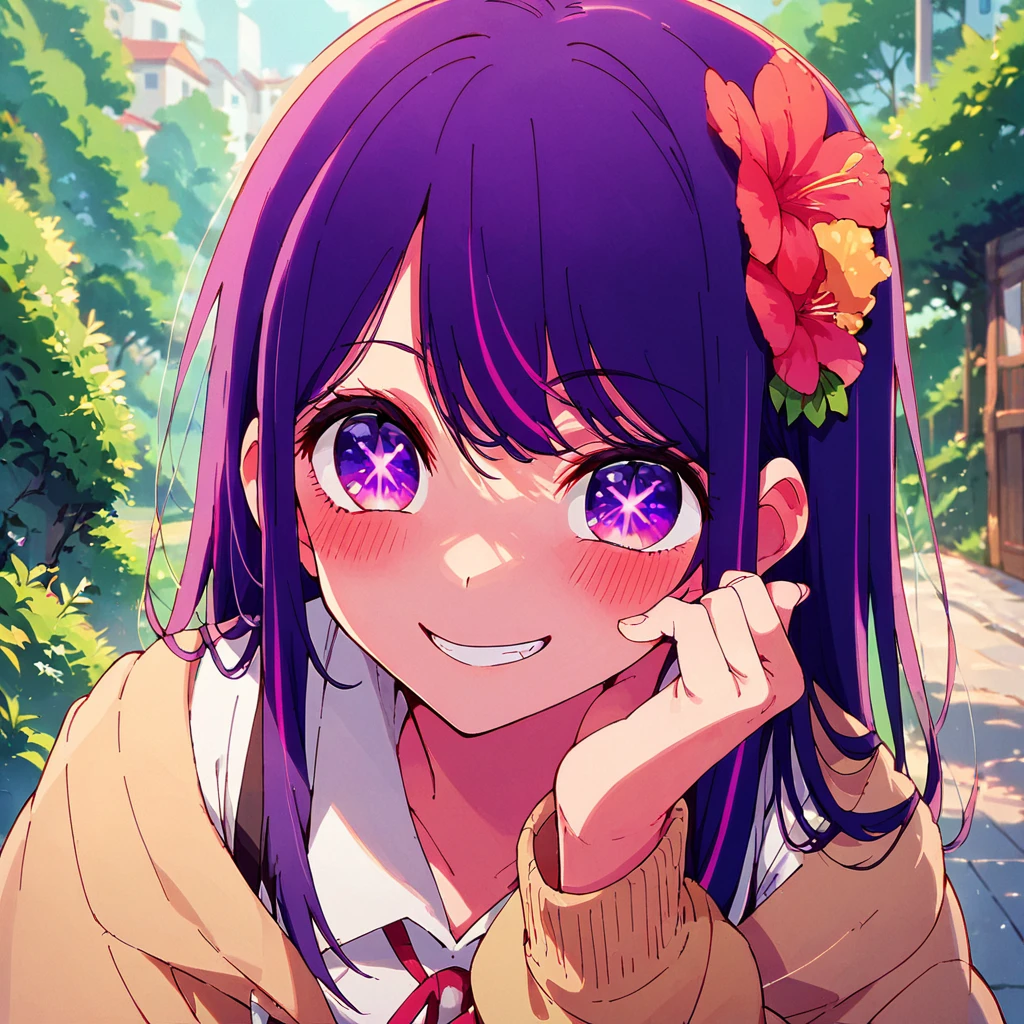 score_9, score_8_up, score_7_up, score_6_up,hoshinoai,purple_eyes, smile,blush