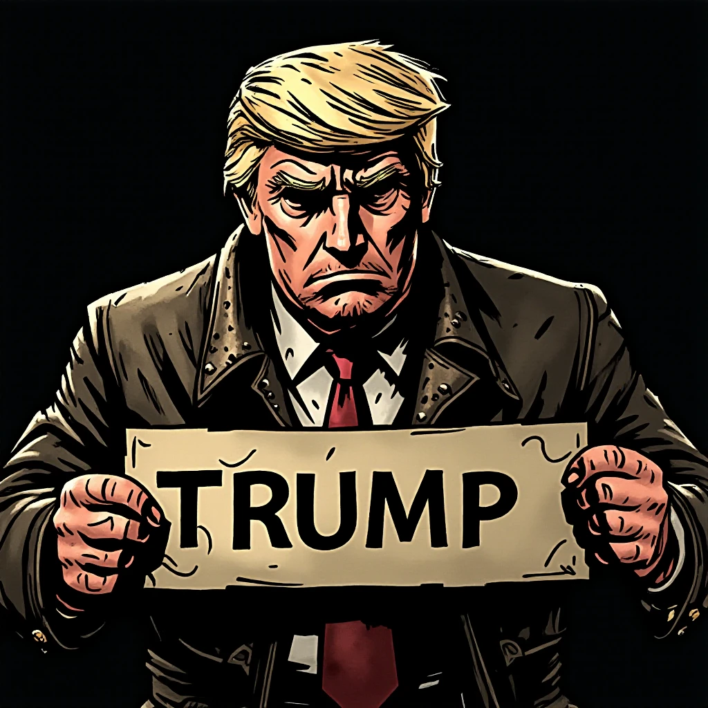 DarkestDungeon style illustration of Donald Trump holding a sign with his name.
<lora:AvaCadava_DarkestDungeon_FLUX:1>