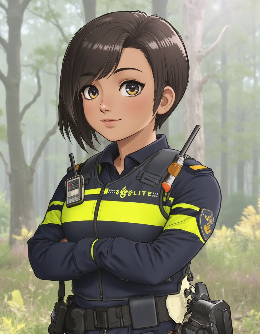 <lora:politie:1.7> politie, police uniform,, (Studio ghibli style, Art by Hayao Miyazaki:1.2), Anime Style, Manga Style, Hand drawn, cinematic, Sharp focus, humorous illustration, big depth of field, Masterpiece, concept art, trending on artstation, Vivid colors, Simplified style, trending on ArtStation, trending on CGSociety, Intricate, Vibrant colors, Soft Shading, Simplistic Features, Sharp Angles, Playfulâââ