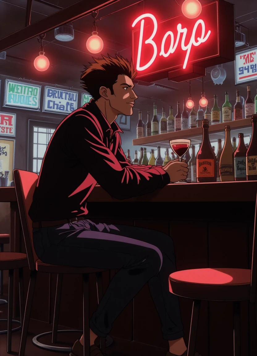 bebop_style, a man sitting in a bar